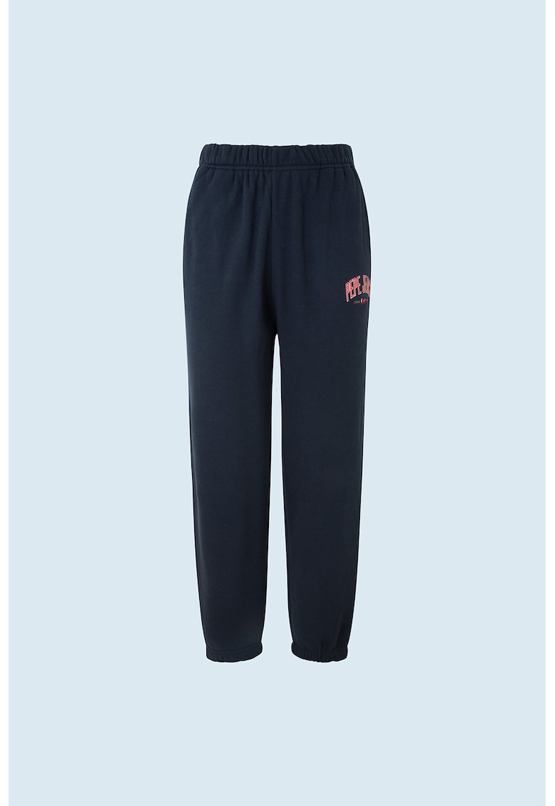 Pantaloni sport cu talie inalta - Rosu/Alb/Bleumarin