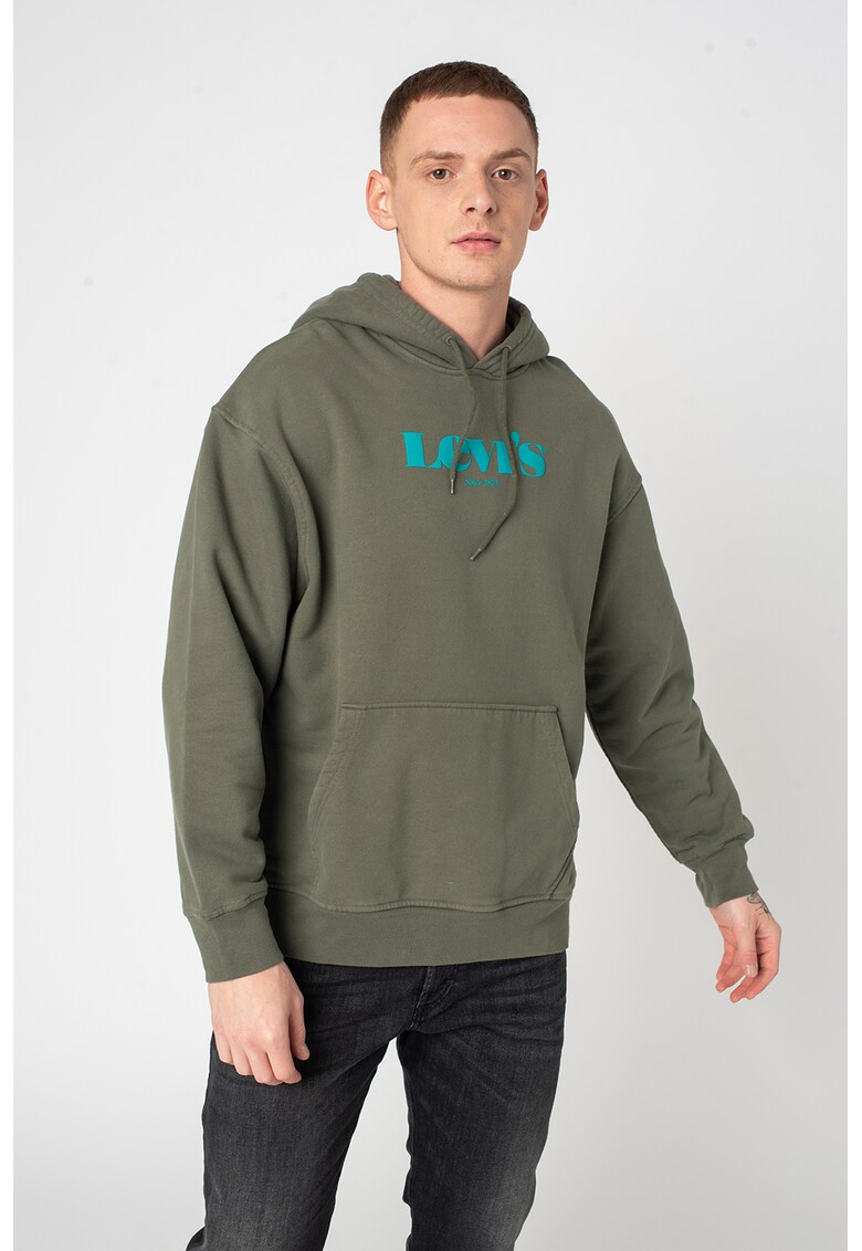 Худи с джоб кенгуру и лого Levis