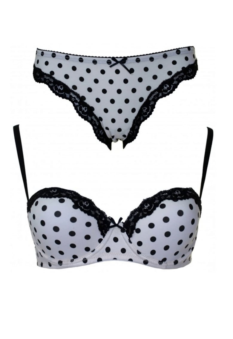 Set sutien si chiloti  complet cu balconet brazilian