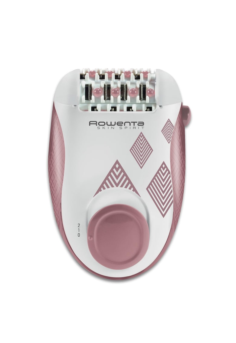 Epilator Skin Spirit - 2 trepte de viteza - 24 pensete - sistem de ghidare - sistem de masaj cu bile - roz