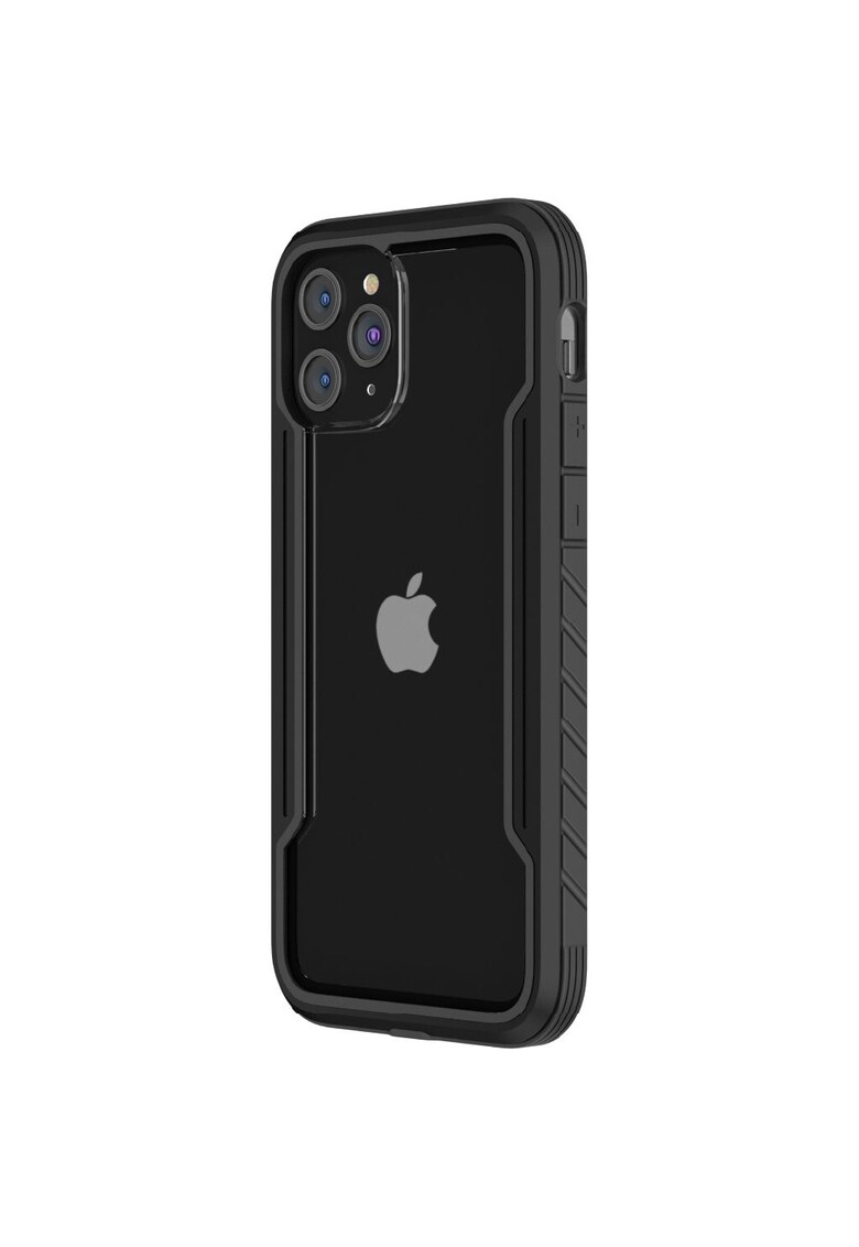 Amaizingthing Husa de protectie cover tpu military drop pentru iphone 12 pro max - transparent rama - negru