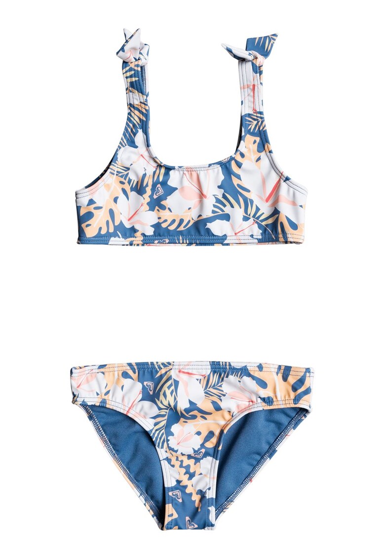 Costum de baie in doua piese cu imprimeu floral lovers