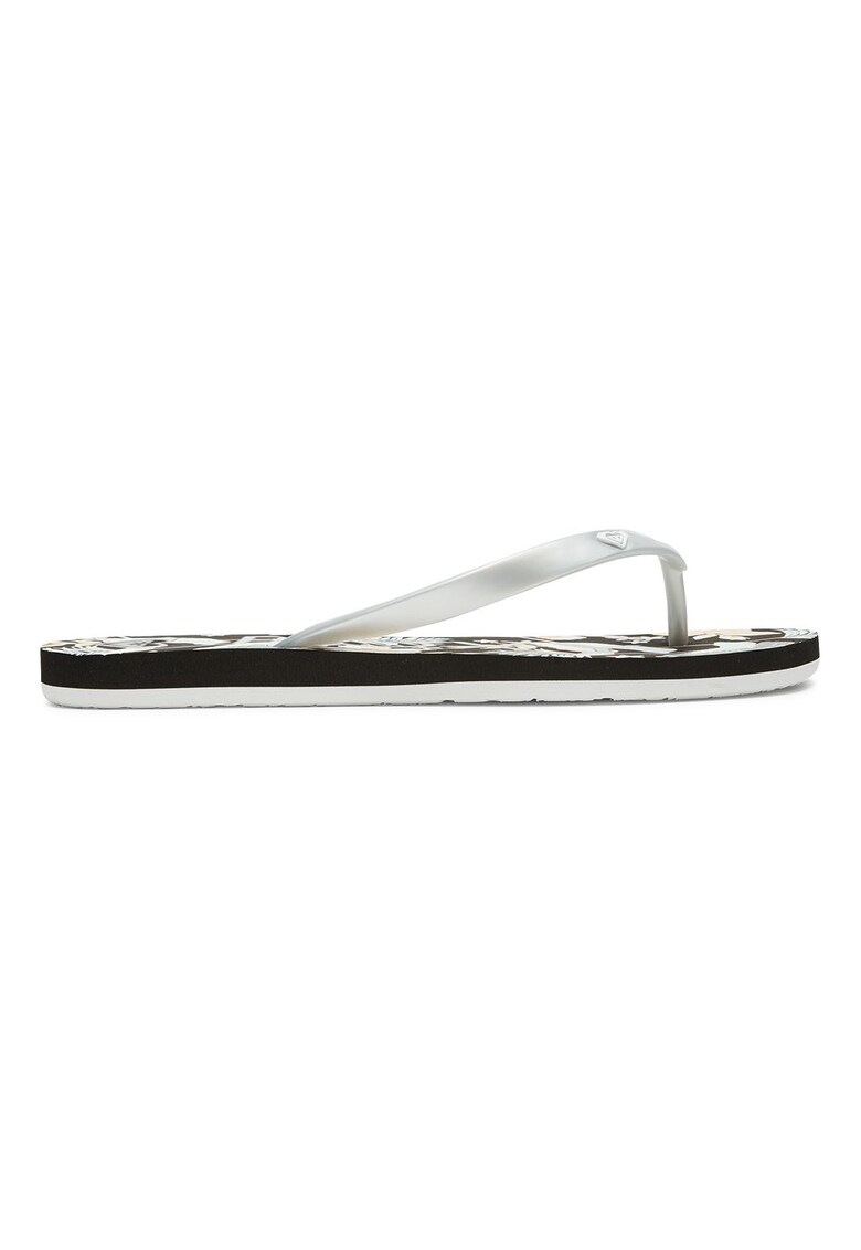 Papuci flip-flop cu imprimeu tropical Tahiti