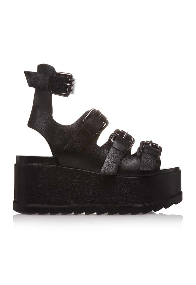 Sandale din piele cu platforma Kira fashiondays.ro imagine noua gjx.ro