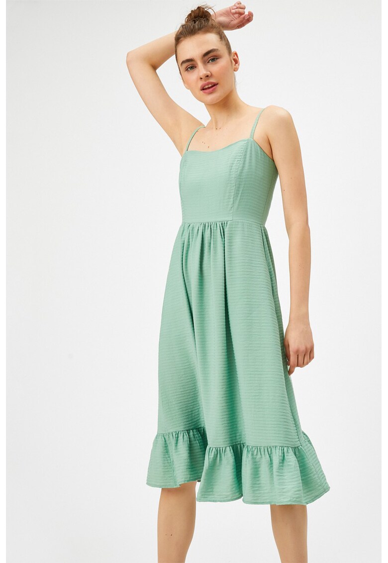 Rochie texturata cu buzunare laterale