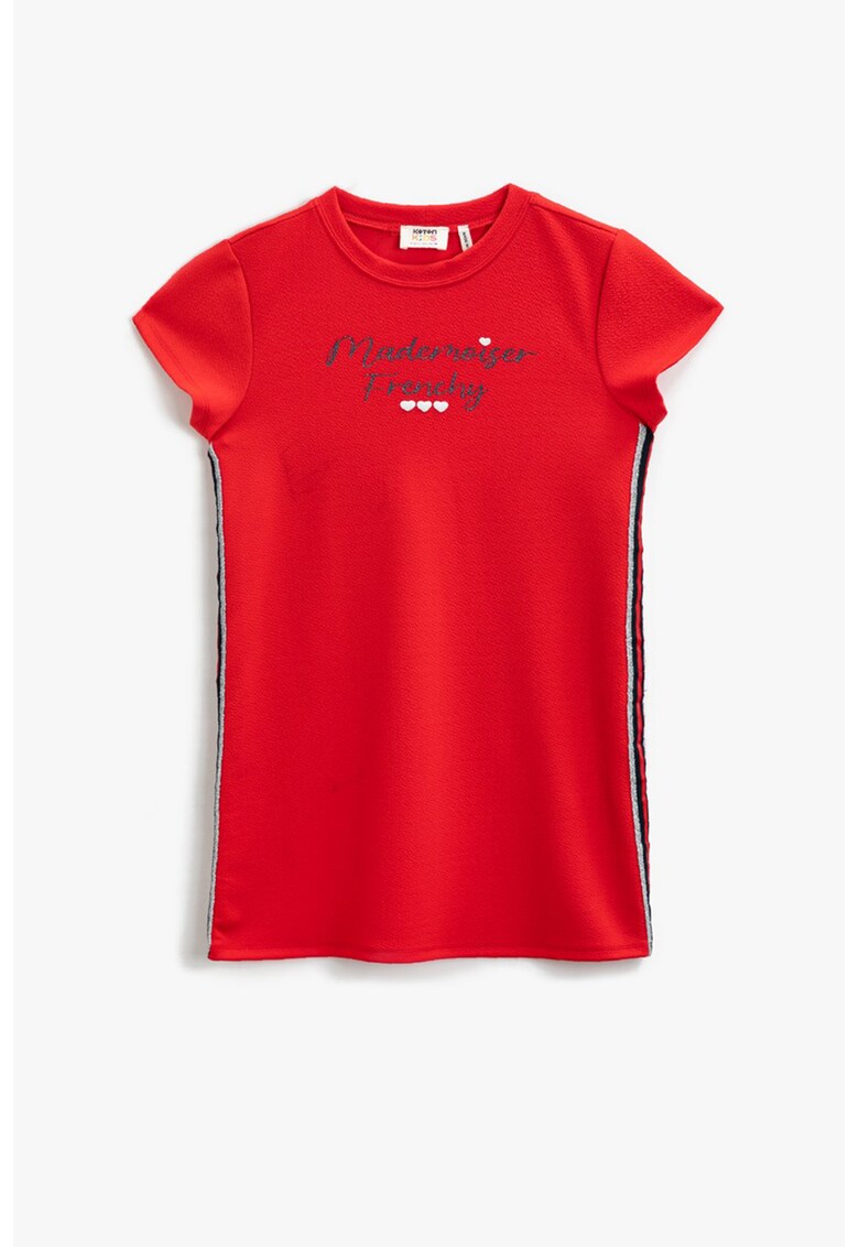 Rochie mini cu imprimeu text