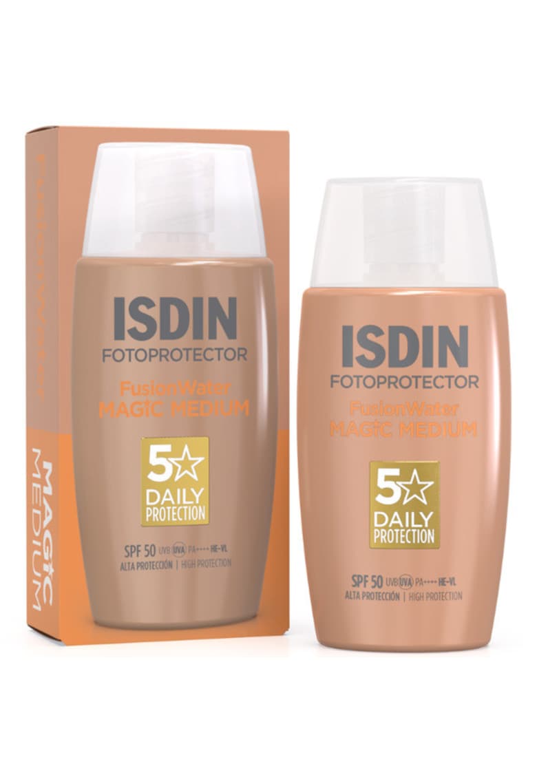 Crema colorata cu textura lejera Fusion Water MAGIC Color Mediu - SPF 50 - pentru protectie solara - 50 ml