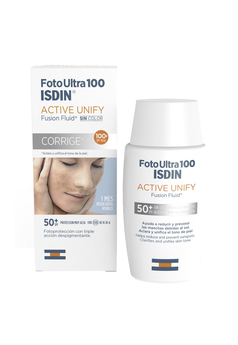 Fluid cu tripla actiune de depigmentare Fotoultra Active Unify 100+ - SPF50+ - pentru protectie solara - 50 ml