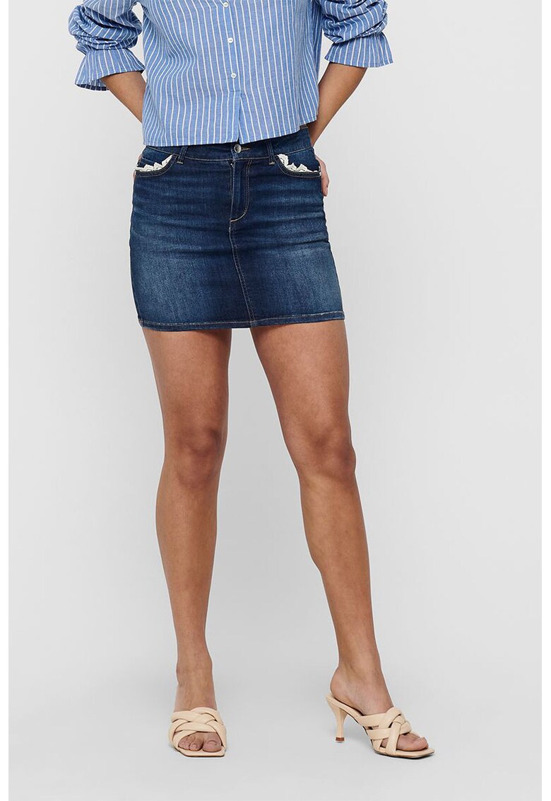 Fusta mini din denim Carmen