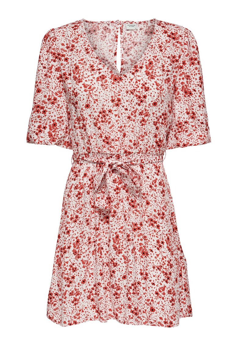 Rochie mini evazata cu imprimeu floral