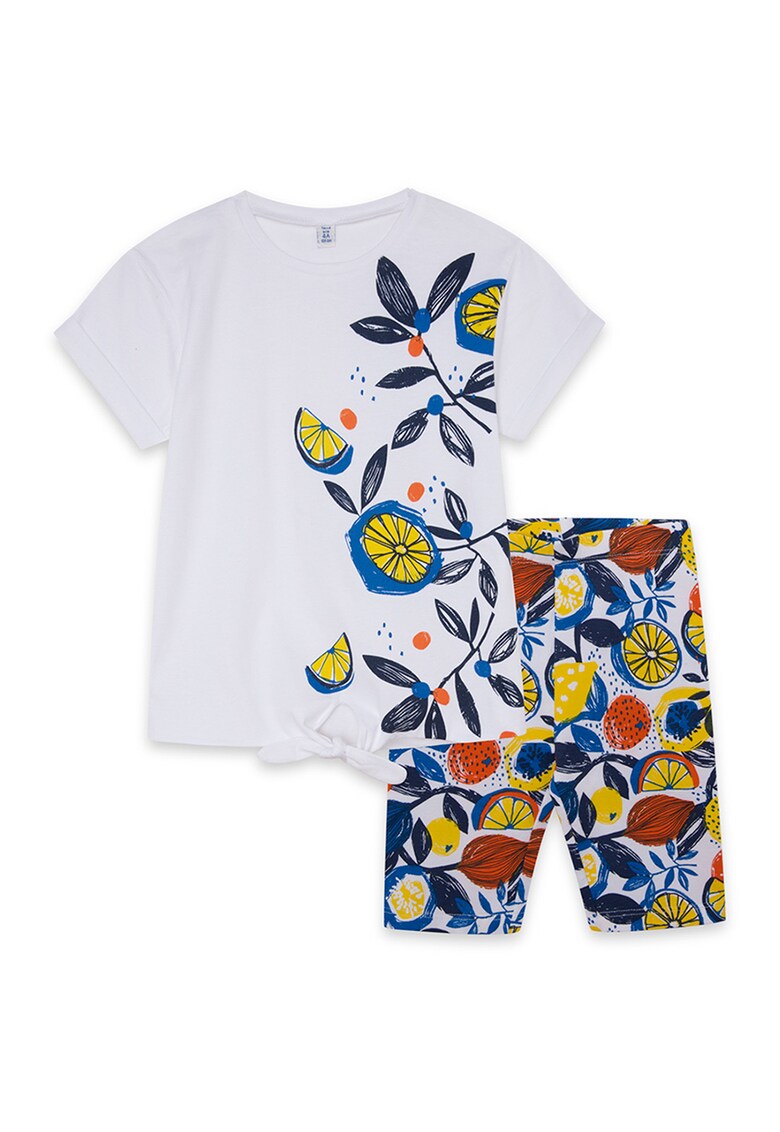 Set de tricou cu imprimeu cu fructe si colanti scurti – fete – 2 piese – Multicolor fashiondays.ro