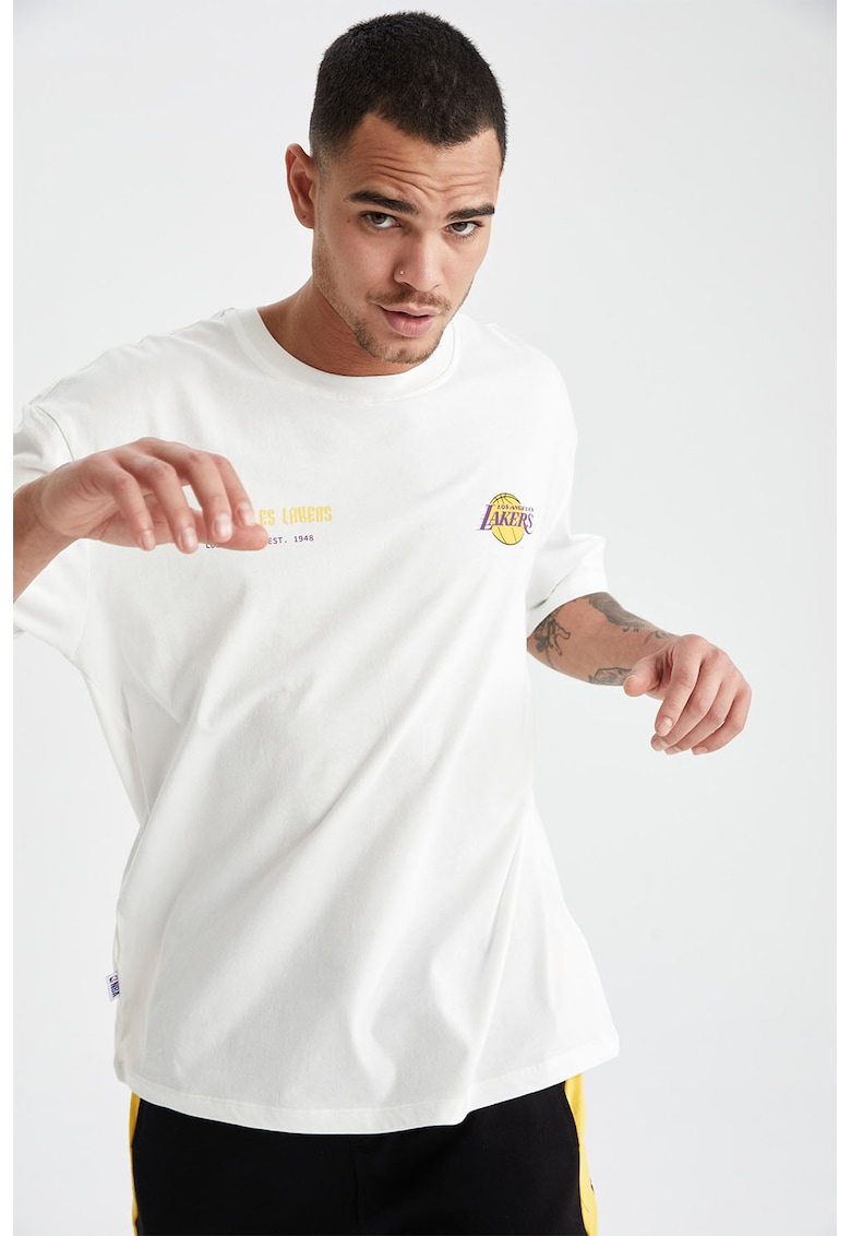 Tricou supradimensionat cu imprimeu Lakers