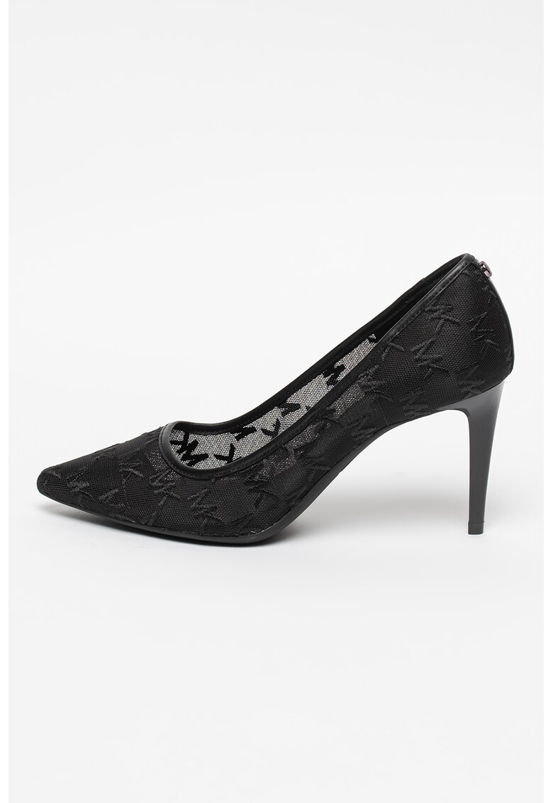Pantofi stiletto de plasa brodata cu toc Dorothy