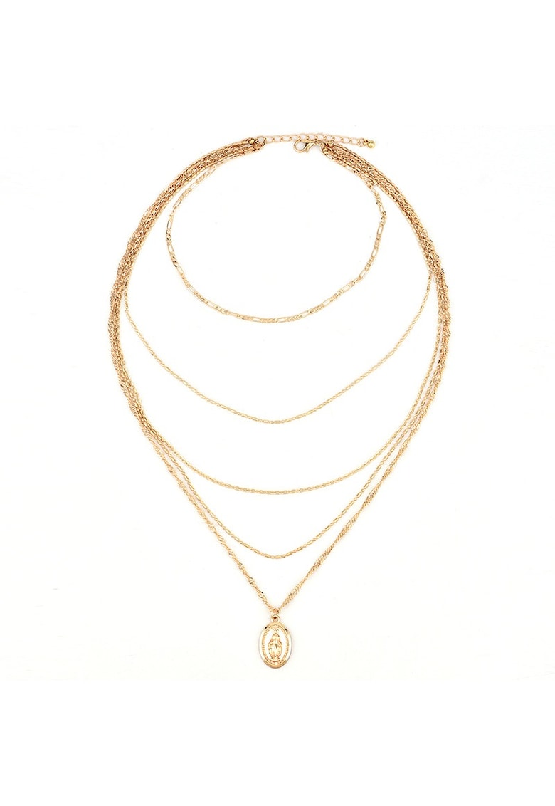 Colier in 5 straturi - auriu - Patti C21 -