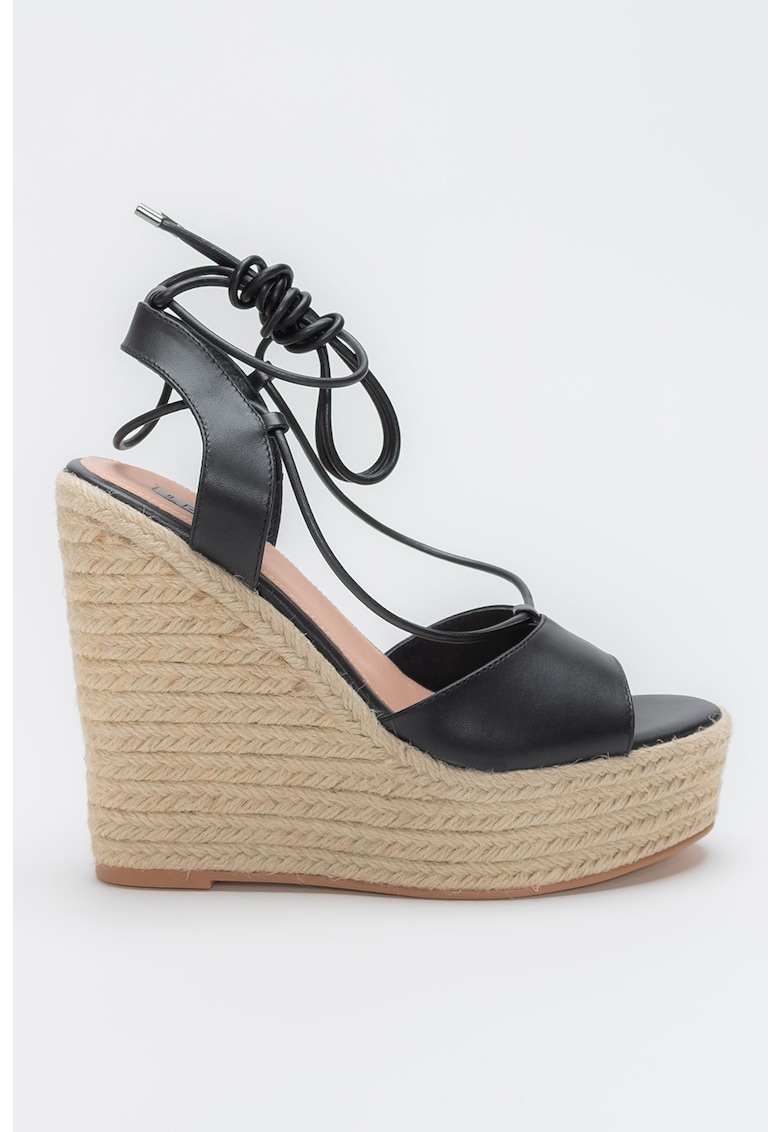 Sandale tip espadrile din piele cu talpa wedge Jade fashiondays.ro imagine noua gjx.ro