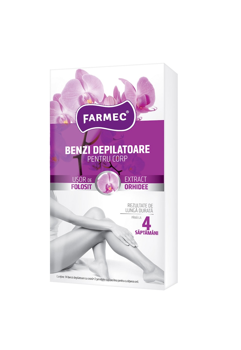 Benzi depilatoare pentru corp Orhidee - 14 buc