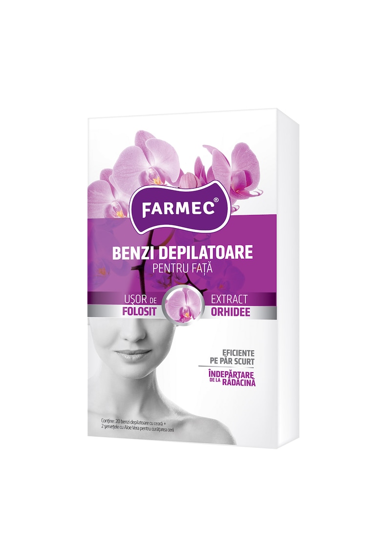 Benzi depilatoare pentru fata Orhidee - 10 x 2 buc