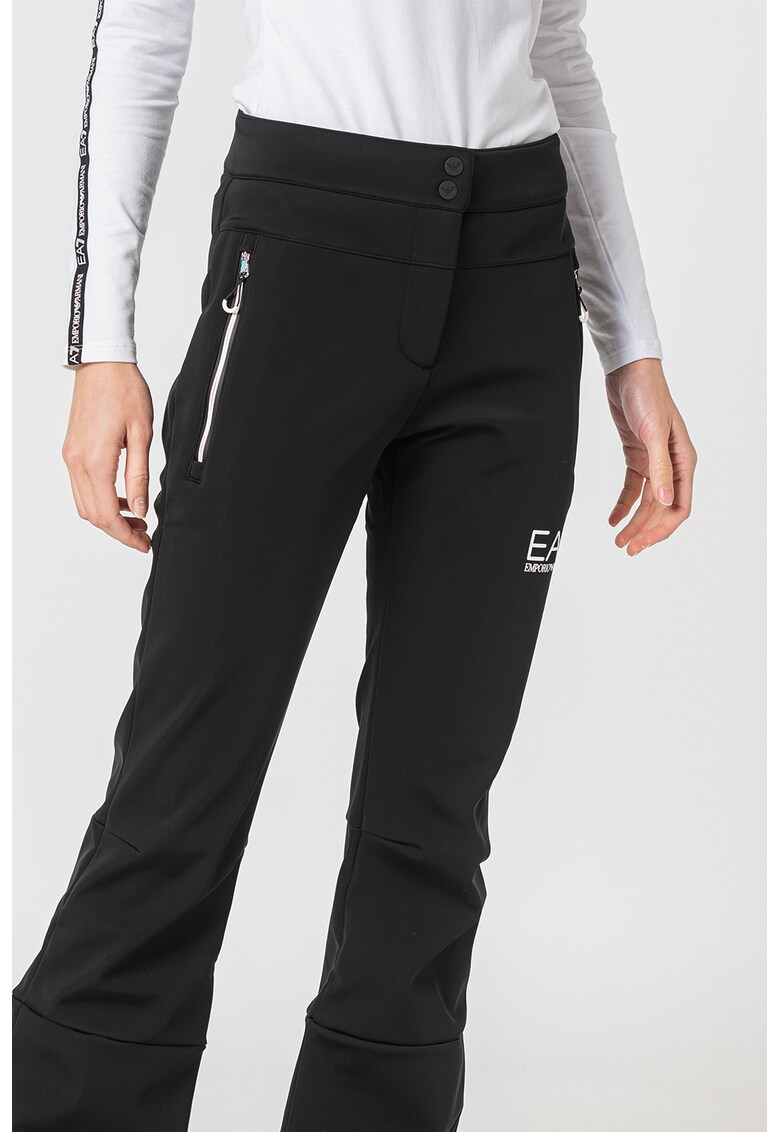 Pantaloni drepti cu imprimeu logo EA7 imagine reduss.ro 2022