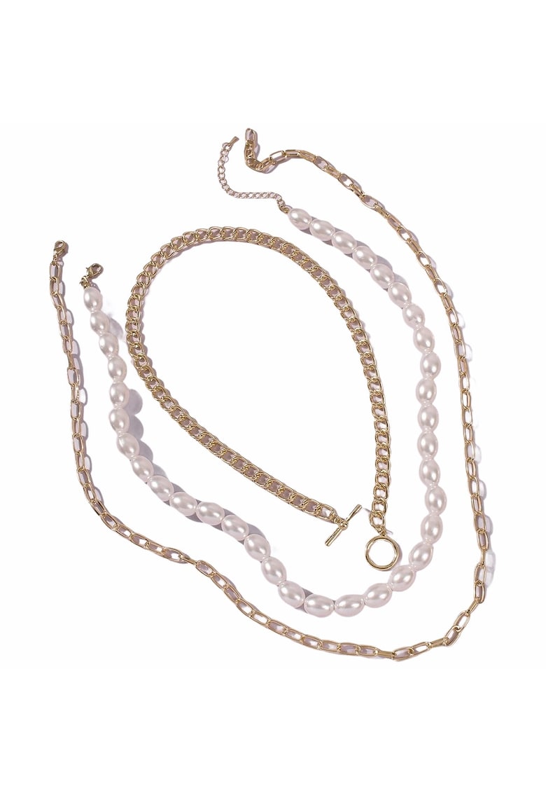 Set 3 Coliere - aurii - cu perle - Rosemarie C5 -