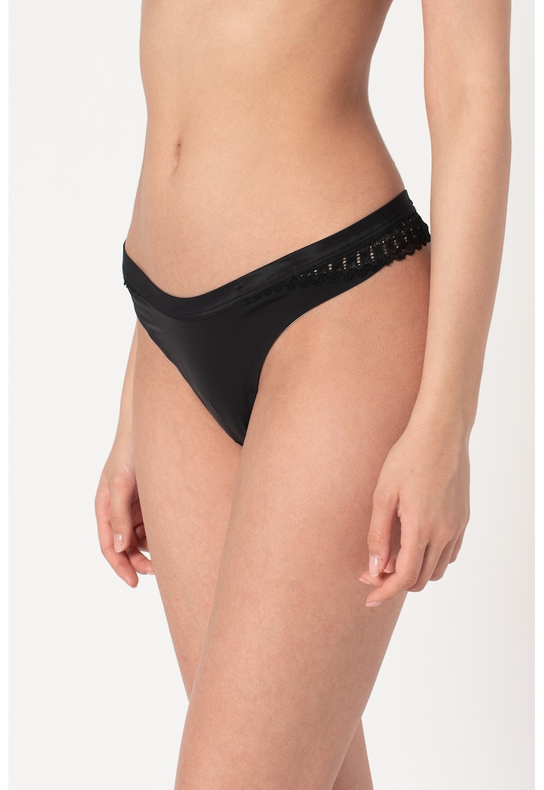 Chiloti tanga cu insertie de dantela Aura Spotlight