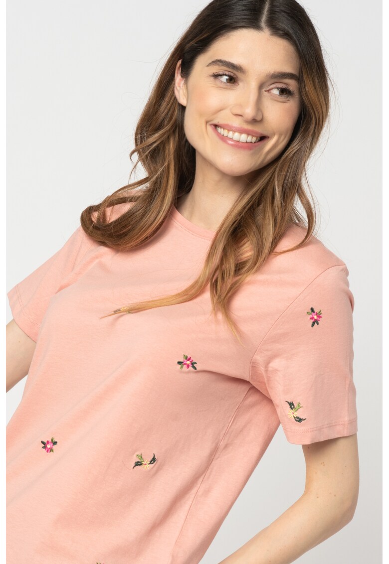 Tricou de bumbac organic cu broderii Teri