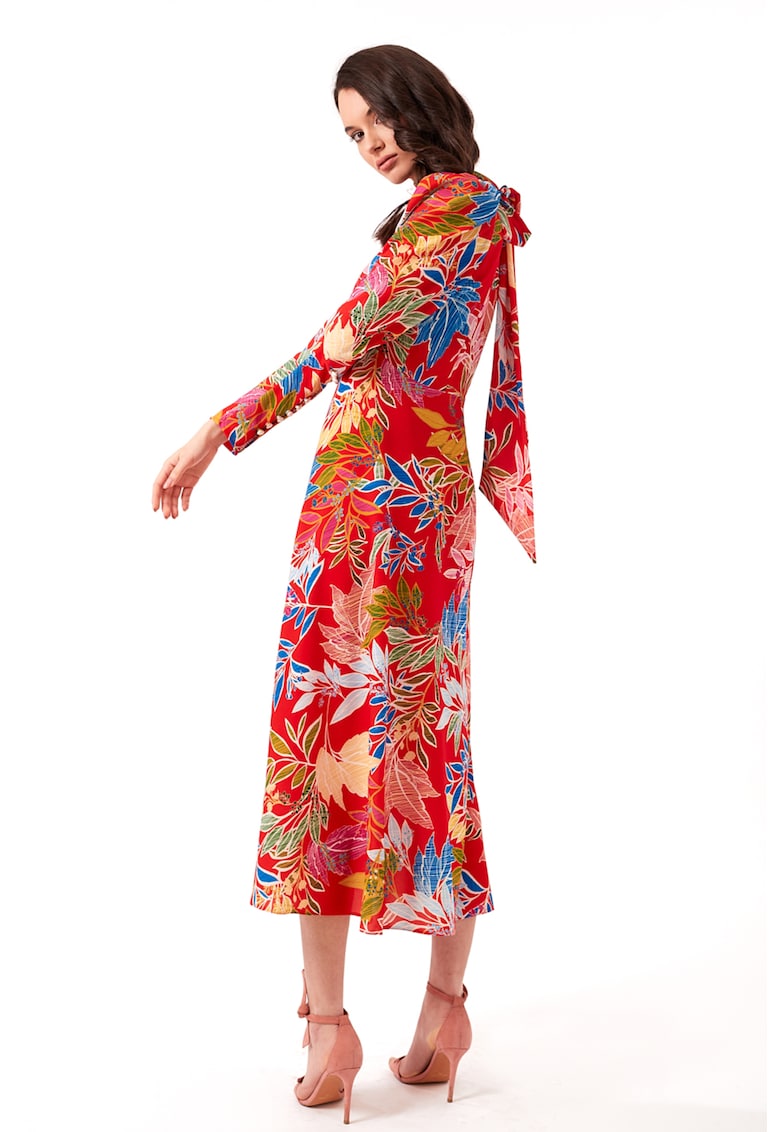 Rochie evazata cu imprimeu floral