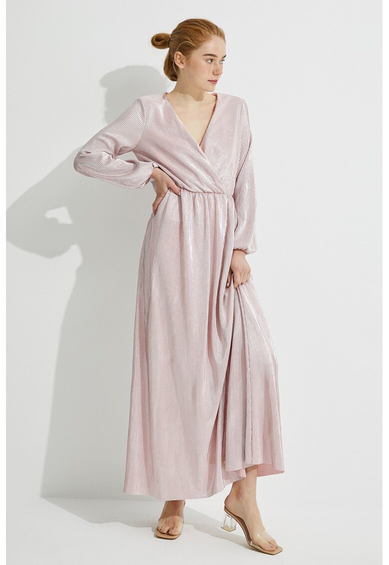 Rochie maxi cu decolteu in V
