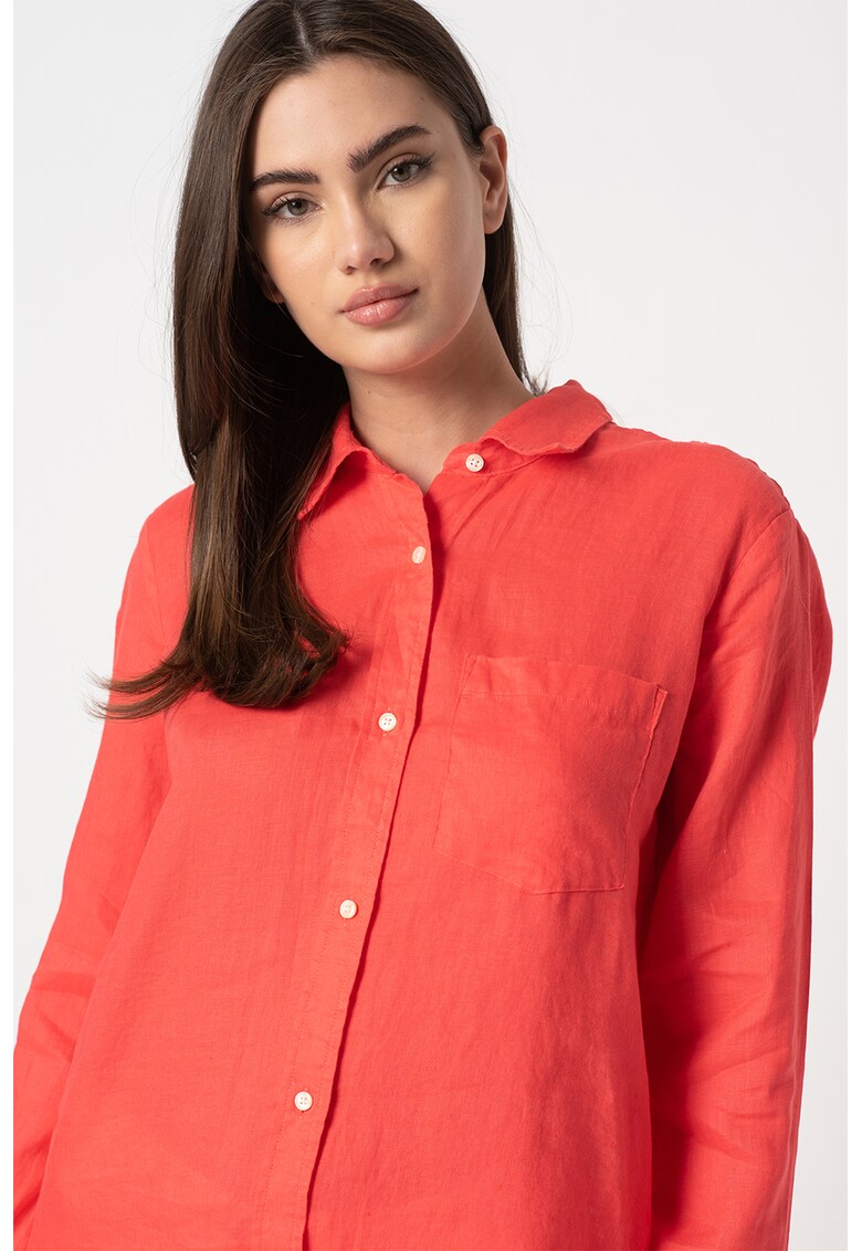 Ленена риза с овален подгъв GAP