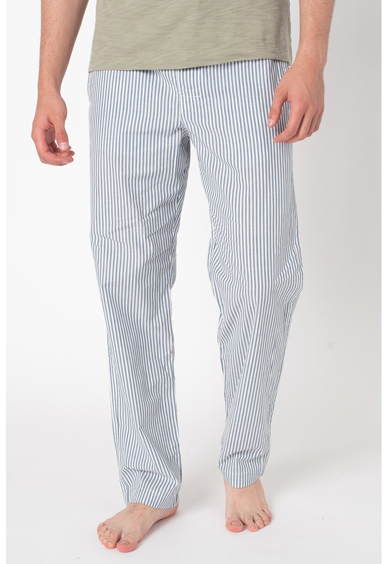 Pantaloni de pijama din bumbac cu imprimeu in carouri