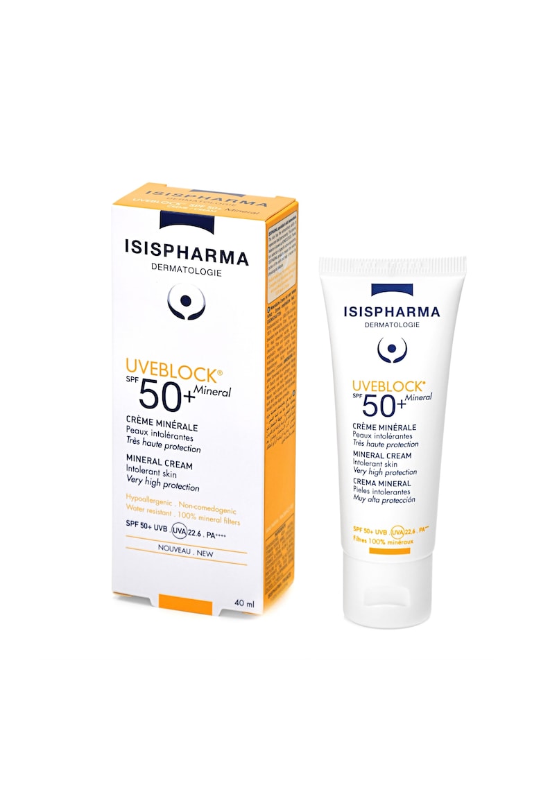 Crema cu protectie solara minerala - UVEBLOCK® SPF 50+ Mineral Cream - 40 ml