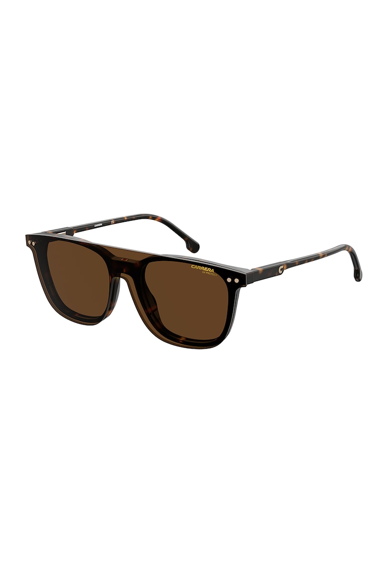 Ochelari de soare patrati - unisex - cu aspect tortoise