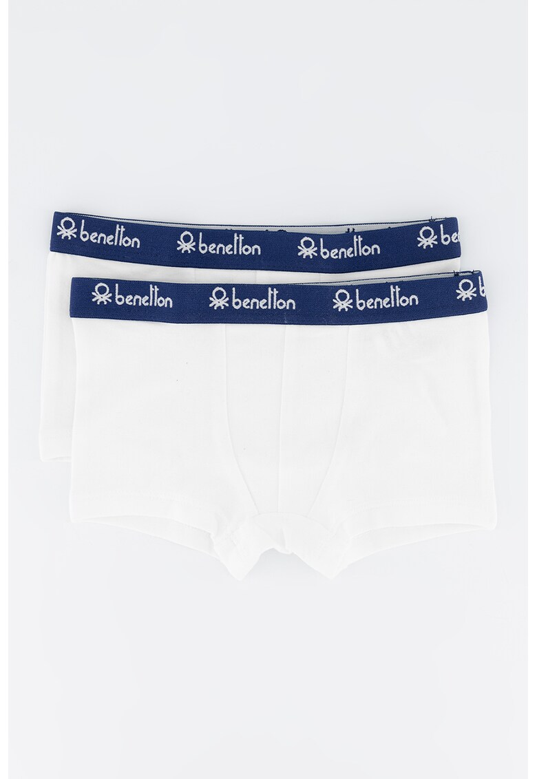Set de boxeri baieti – 2 perechi – cu banda logo elastica contrastanta United Colors of Benetton Underwear BAIETI