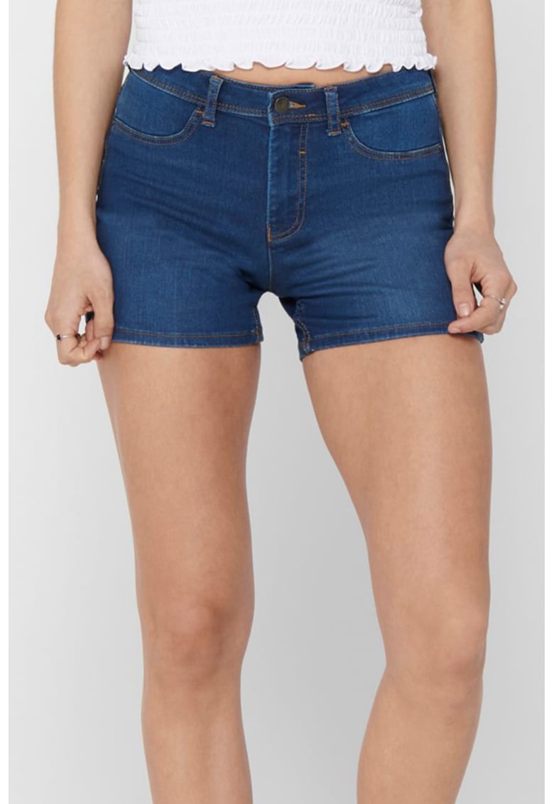 Pantaloni scurti de denim regular fit Nikki - Albastru