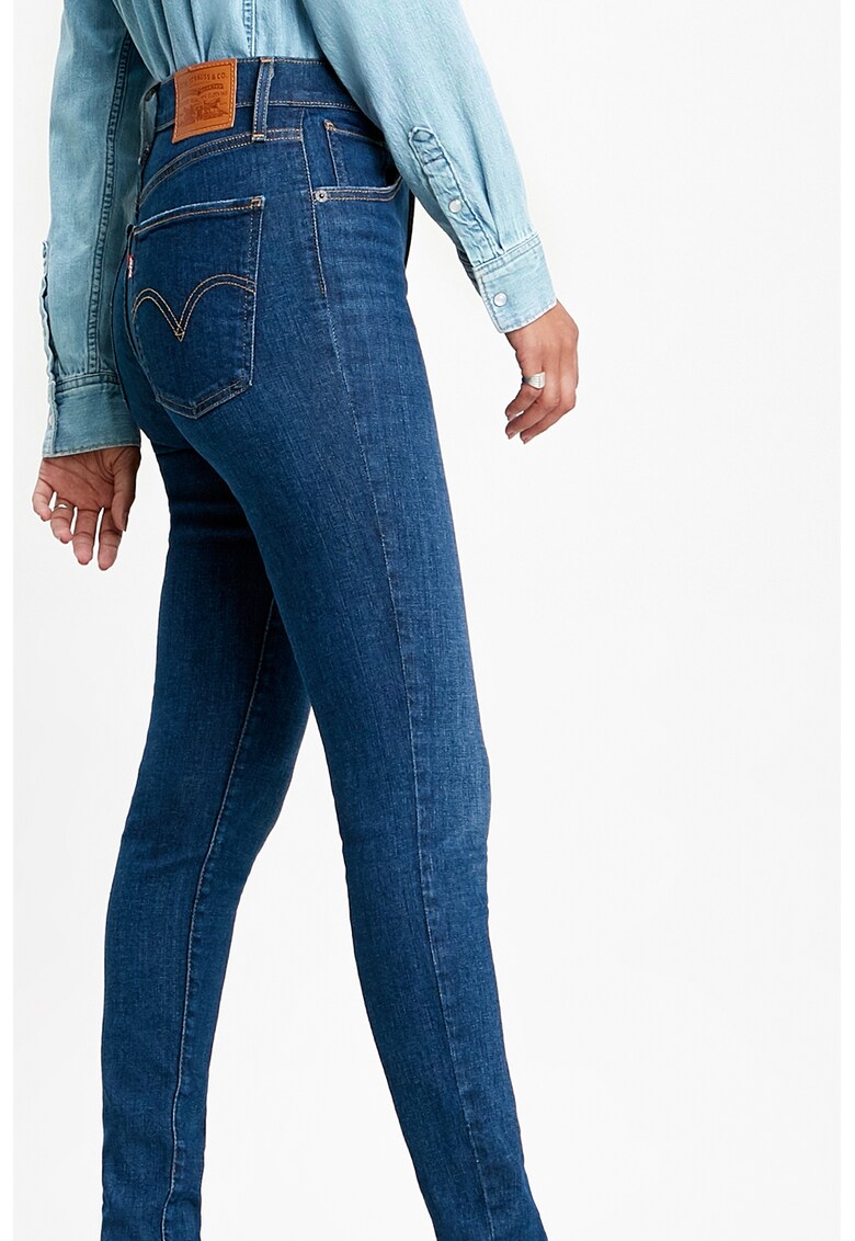 Blugi super skinny cu talie inalta Mile