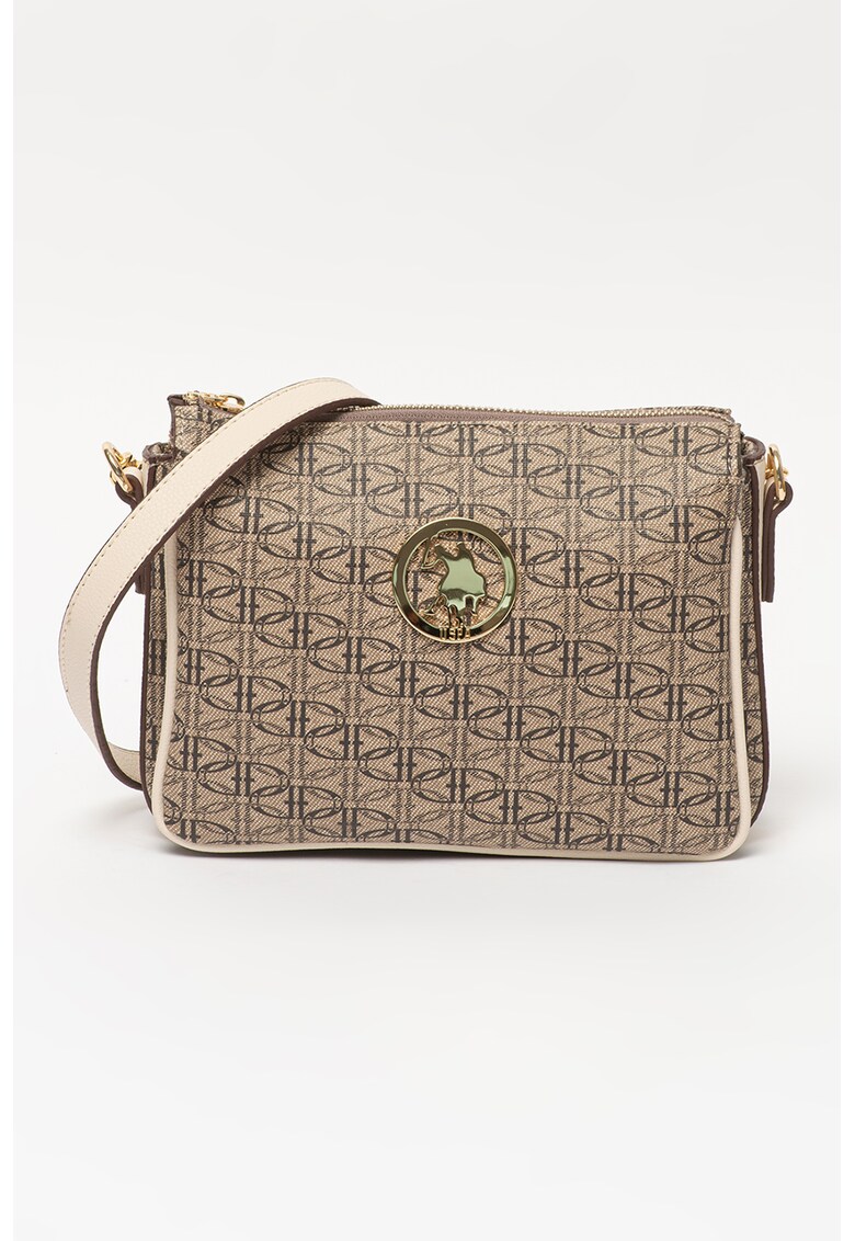 Geanta crossbody cu model monograma