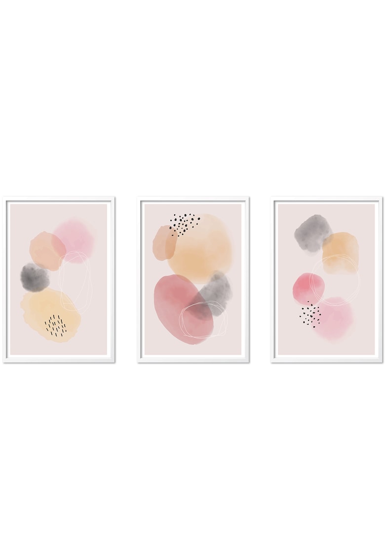 Set 3 tablouri 40×60 cm Abstract Pink fashiondays imagine noua