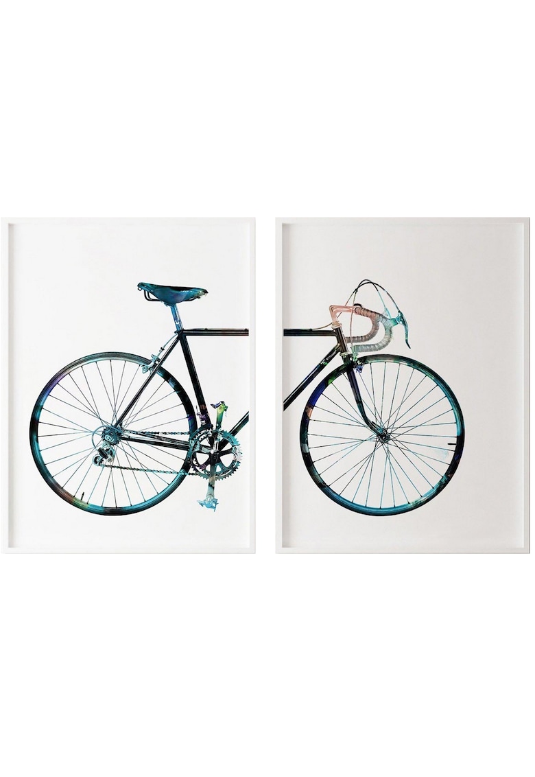 Set 2 tablouri decorative Bicicleta fashiondays.ro imagine noua gjx.ro