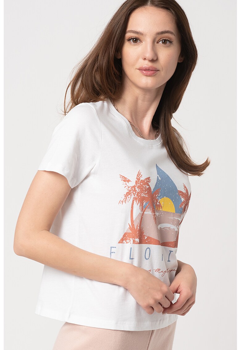 Tricou de bumbac cu imprimeu grafic Biloze fashiondays.ro imagine noua
