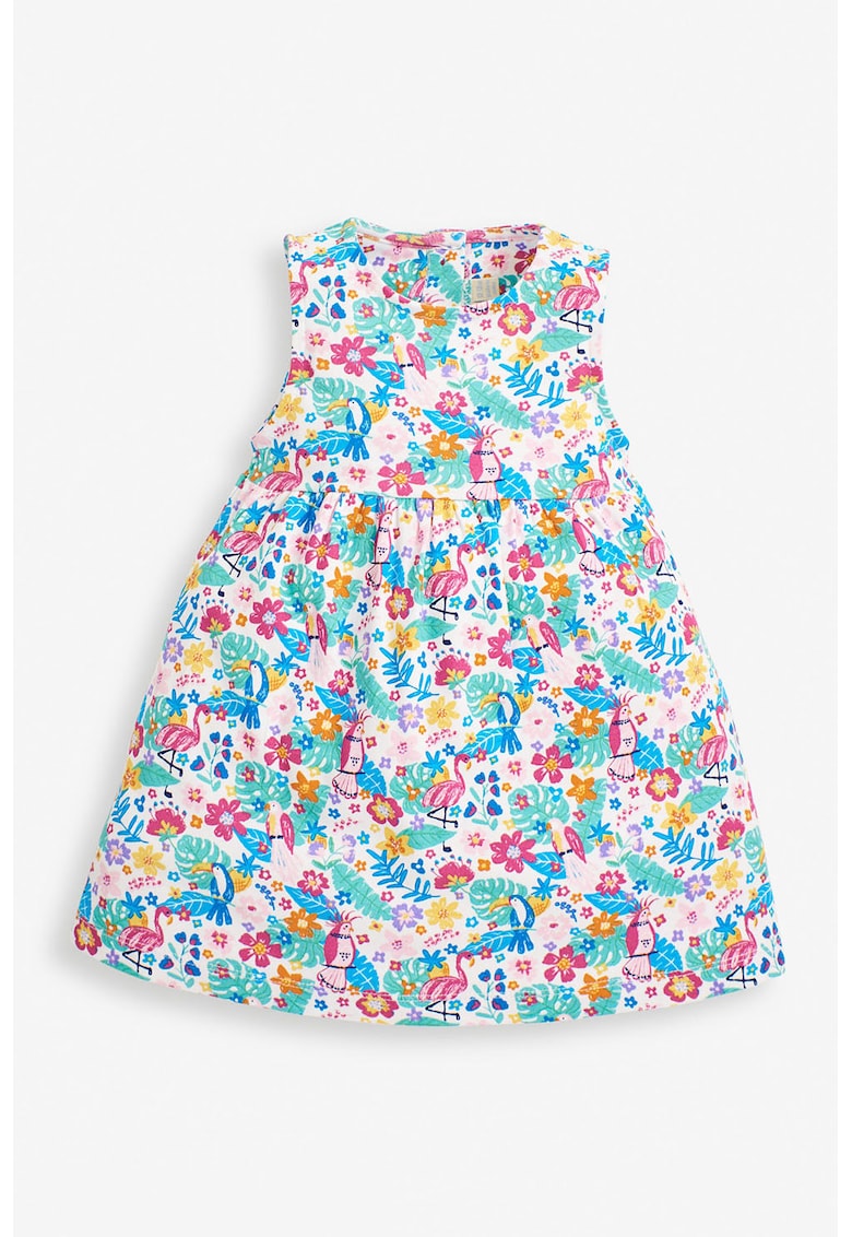 Rochie babydoll cu imprimeu tropical