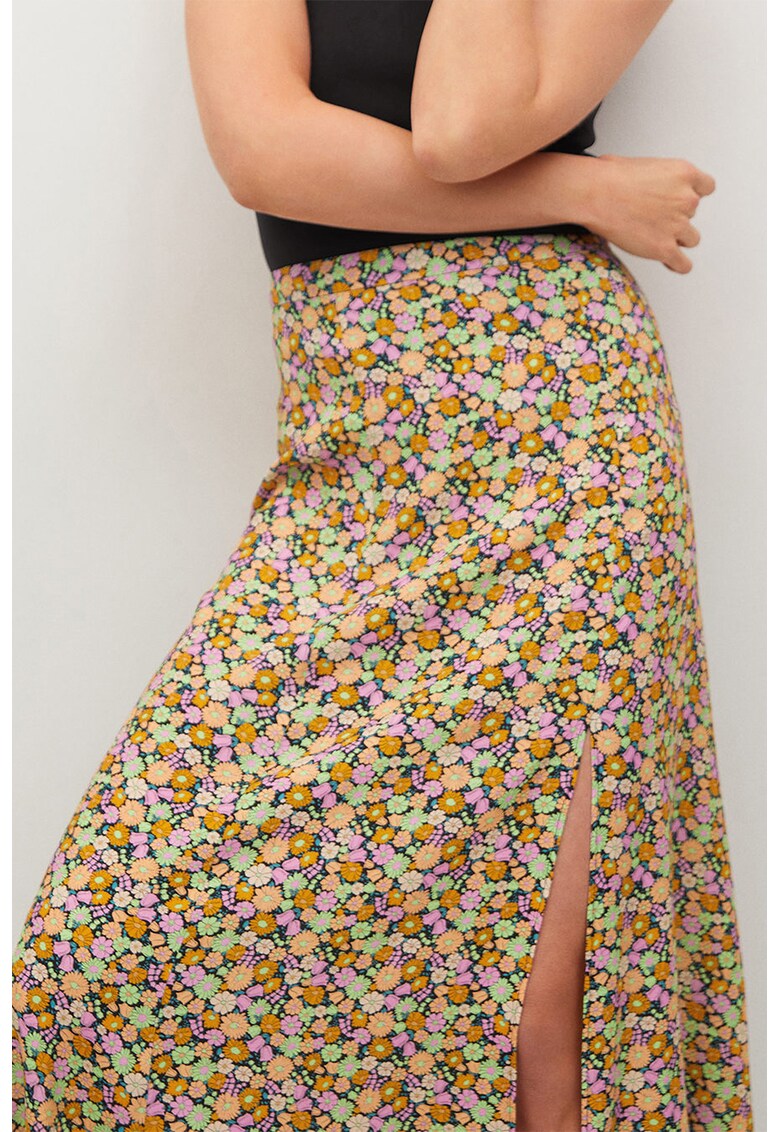 Fusta midi cu slit lateral Peca