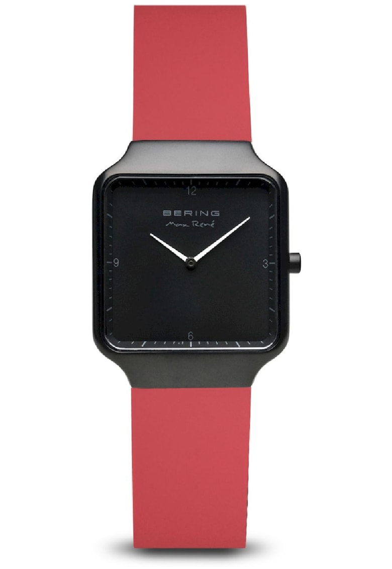 Ceas analogic - 15832-523 - Quartz - 3 ATM - Negru/Rosu