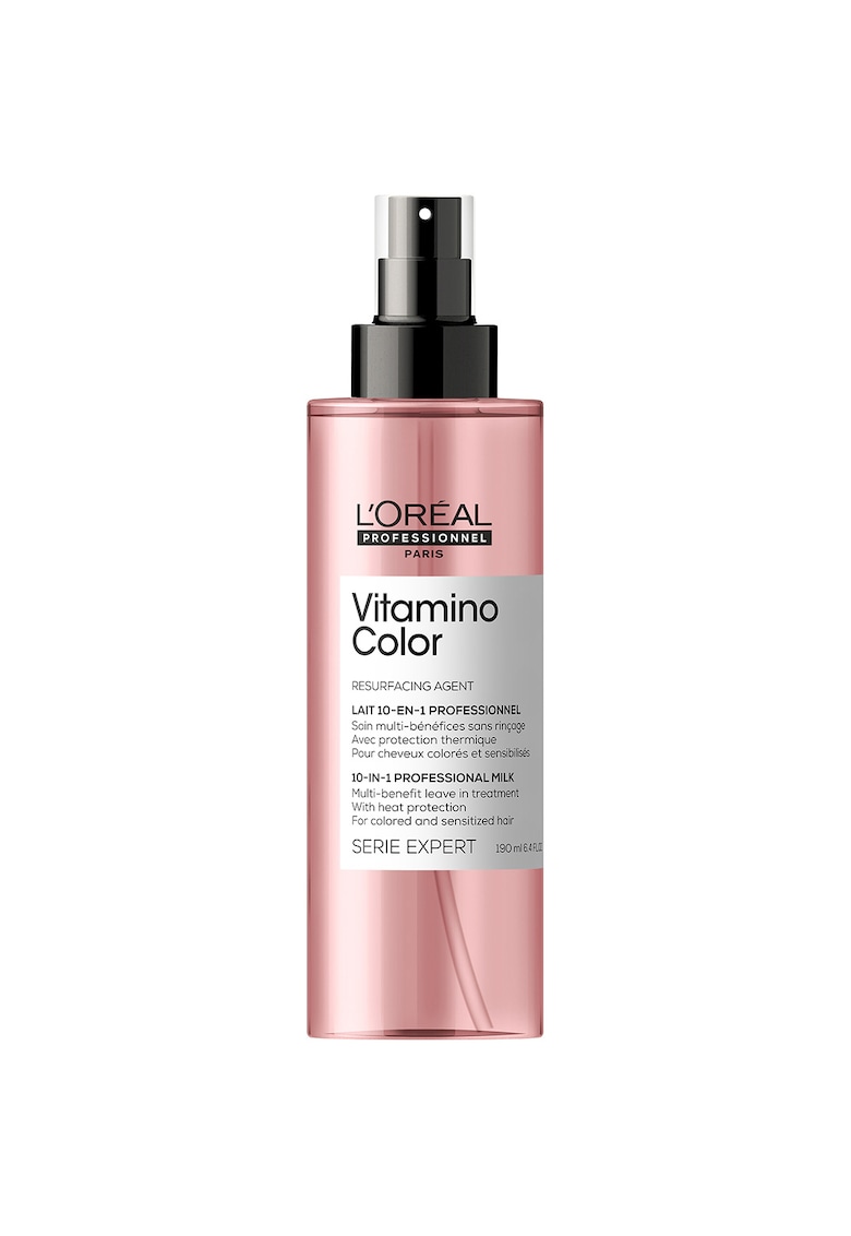 Lotiune de par 10 in 1 Spray - L’Oreal Professionnel Serie Expert Vitamino Color - pentru ingrijirea parului vopsit - formula cu Resveratrol - cu protective termica pana la 230° - tehnologia antioxidanta - imbunatateste regenerarea fibrei - 190ml Lotiune de par 10 in 1 Spray - L’Oreal Professionnel Serie Expert Vitamino Color - pentru ingrijirea parului vopsit - formula cu Resveratrol - cu protective termica pana la 230° - tehnologia antioxidanta - imbunatateste regenerarea fibrei - 190ml