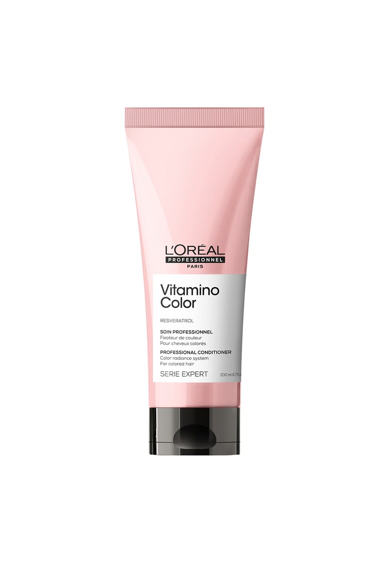 Balsam profesional - L’Oreal Professionnel Serie Expert Vitamino Color Resveratrol - pentru mentinerea culorii parului vopsit pentru un timp indelungat - formula cu Resveratrol - tehnologia antioxidanta - imbunatateste regenerarea fibrei - 200ml