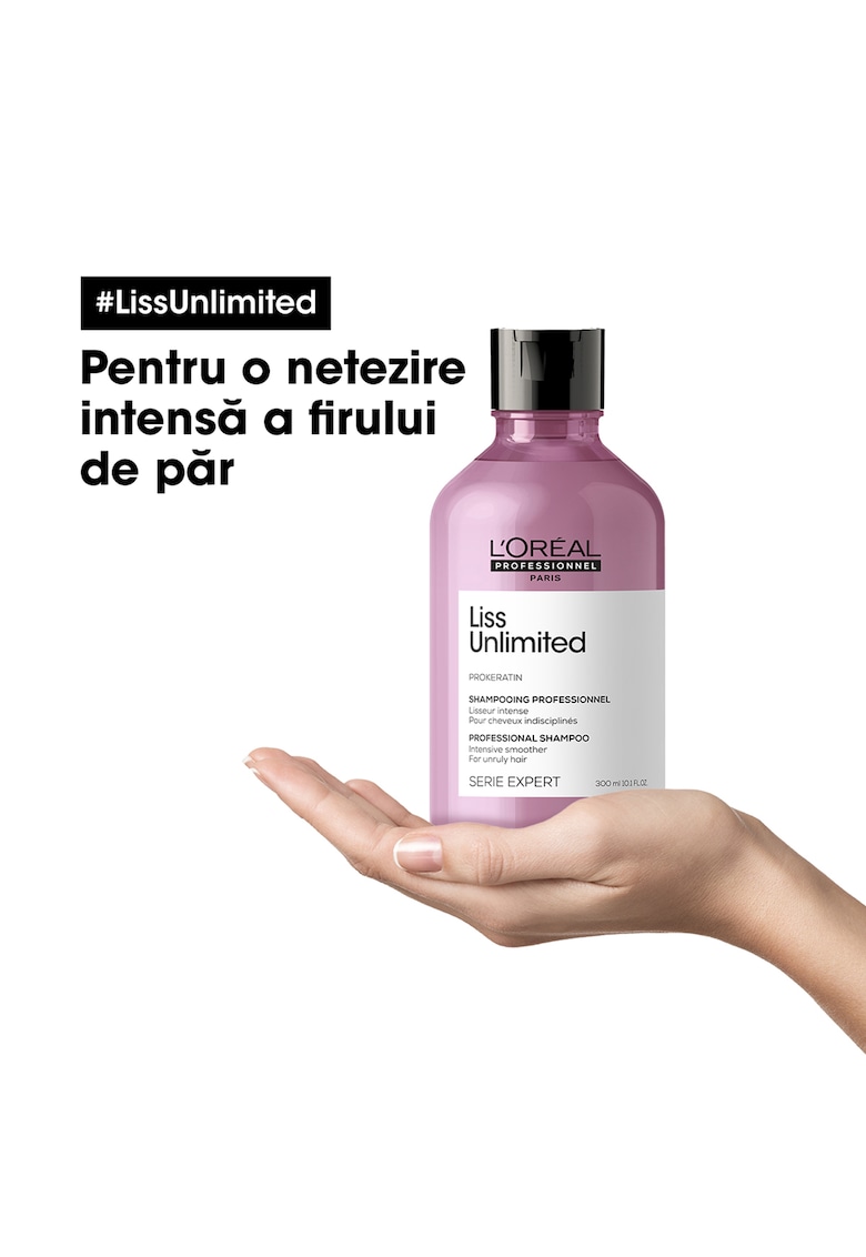 Sampon L'Oréal Professionnel Liss Unlimited SERIE EXPERT pentru netezirea intensa a praului - 300 ml