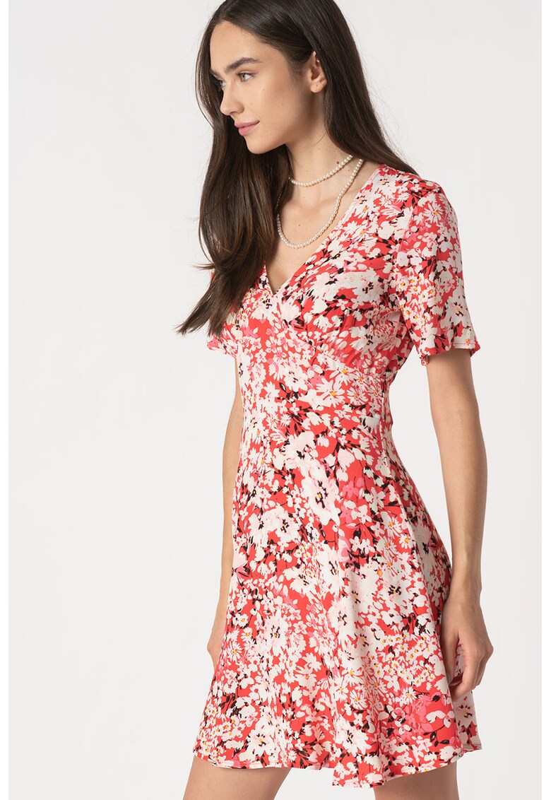 Rochie evazata cu model floral Enola