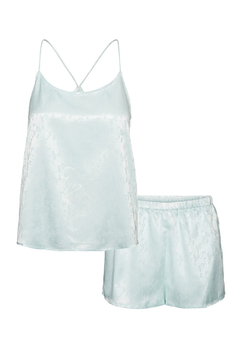 Camasa si pantaloni scurti de pijama din satin
