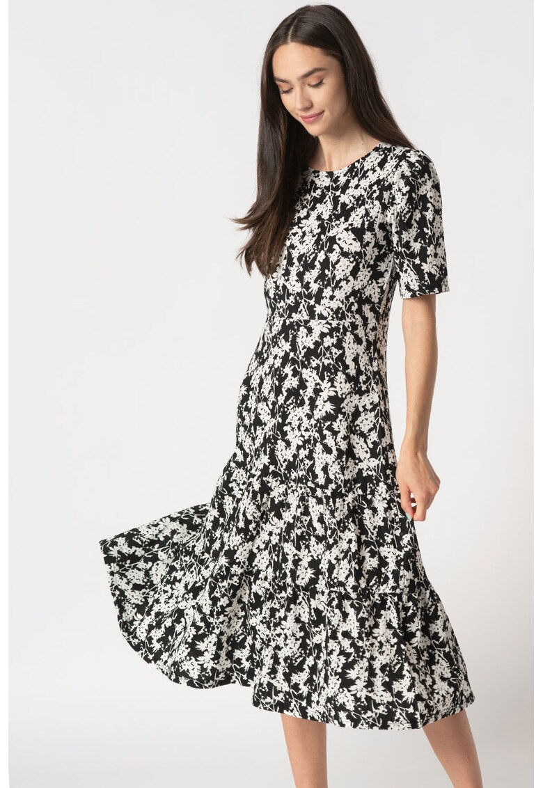 Rochie midi cu model floral Amilia