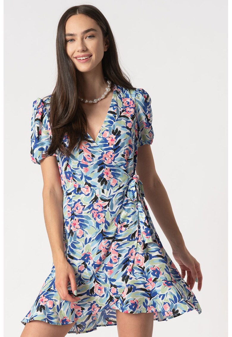 Rochie mini petrecuta cu imprimeu floral Alberta