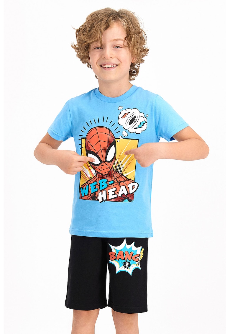 Pijama din amestec de bumbac cu Spiderman