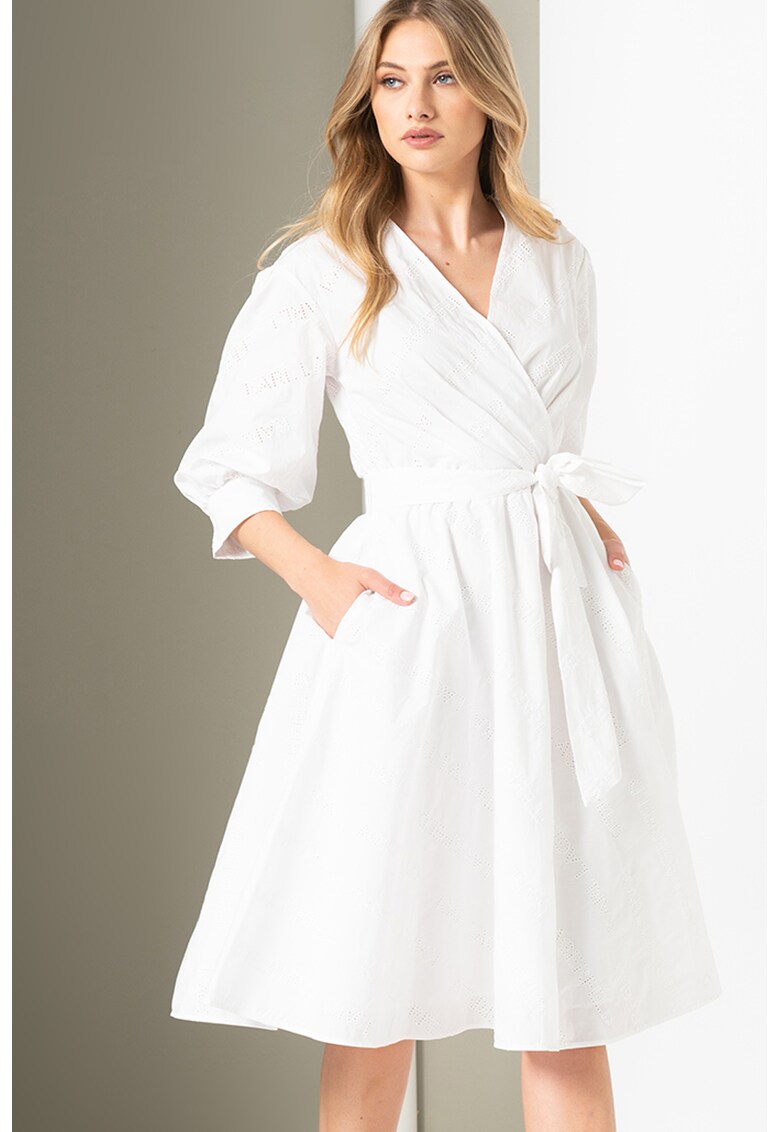 Rochie evazata cu broderii logo